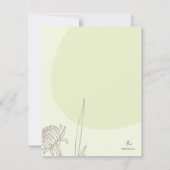 Pastellfelder - Trauerfall danken Ihnen Notecard Dankeskarte (Rückseite)