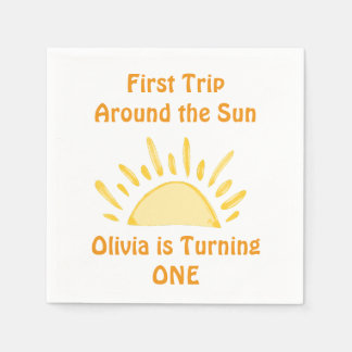 Pastellfest Erster Ausflug rund um die Sun Birthda Serviette