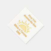 Pastellfest Erster Ausflug rund um die Sun Birthda Serviette (Ecke)