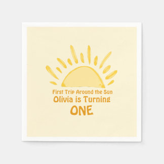 Pastellfest Erster Ausflug rund um die Sun Birthda Serviette