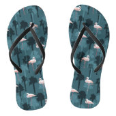 Pastellflamingos auf aquamarinem badesandalen (Fußbett)
