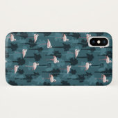 Pastellflamingos auf aquamarinem Case-Mate iPhone hülle (Rückseite (Horizontal))