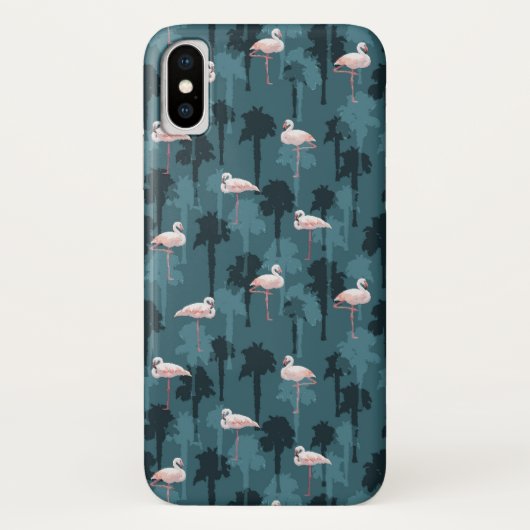 Pastellflamingos auf aquamarinem Case-Mate iPhone hülle (Rückseite)