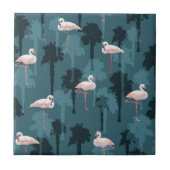 Pastellflamingos auf aquamarinem fliese (Vorderseite)