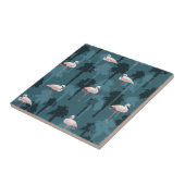 Pastellflamingos auf aquamarinem fliese (Seite)