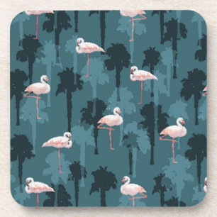 Pastellflamingos auf aquamarinem untersetzer