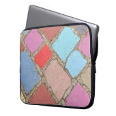 Pastellfliesen Laptopschutzhülle (Vorderseite Links)