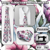 Pastellfloral Kombination Krawatte