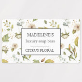 Pastellfloralseifen, elegant klebeartig etiketten (Design 1)