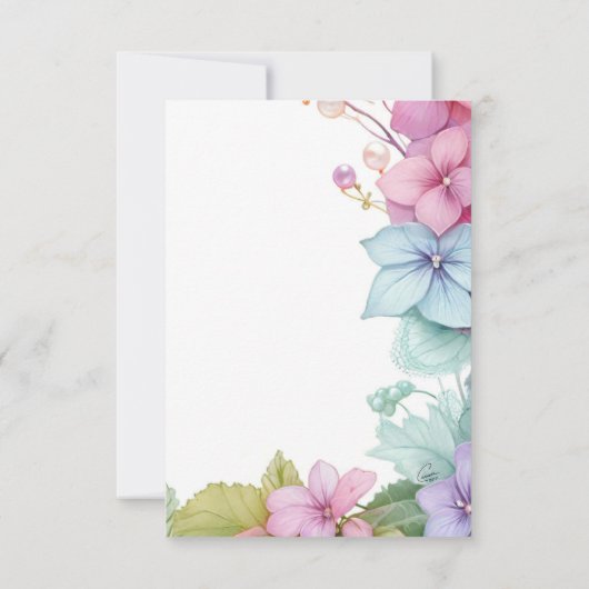 Pastellflorenkarte (Rückseite)