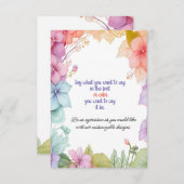 Pastellflorenkarte (Vorne/Hinten)