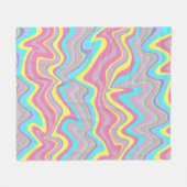 Pastellflüssigkeitswellen Fleecedecke (Vorderseite (Horizontal))