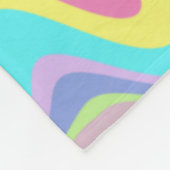 Pastellflüssigkeitswellen Fleecedecke (Ecke)