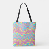 Pastellflüssigkeitswellen Tasche (Rückseite)