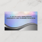 Pastellfolie Textur | Metallisch | QR-Code Visitenkarte (Rückseite)