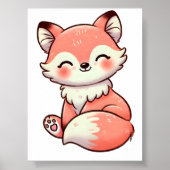 Pastellfoxdesign, weiche Fox Art Poster (Vorne)
