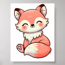 Pastellfoxdesign, weiche Fox Art