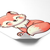 Pastellfoxdesign, weiche Fox Art Poster (Ecke)