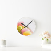 Pastellfranzosen Macaron Plätzchen Runde Wanduhr (Zuhause)