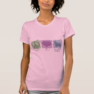 Pastellfrieden, Liebe und bärtiges Collies T-Shirt
