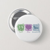 Pastellfrieden, Liebe und Dackeln Button (Vorne & Hinten)