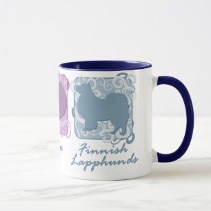 Pastellfrieden, Liebe und finnisches Lapphunds Tasse