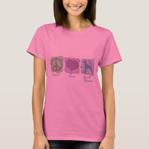 Pastellfrieden, Liebe und große Dänen T-Shirt