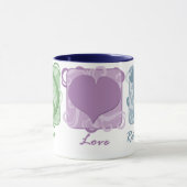 Pastellfrieden, Liebe und Rottweilers Tasse (Zentrum)