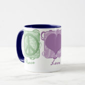 Pastellfrieden, Liebe und Rottweilers Tasse (Vorderseite Links)