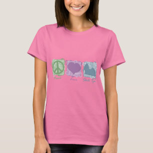Pastellfrieden, Liebe und Shih Tzus T-Shirt