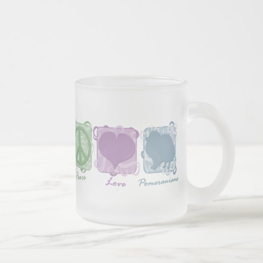 Pastellfrieden, Liebe und Spitze Mattglastasse (Rechts)