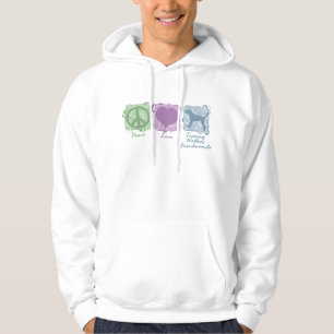Pastellfrieden, Liebe und Treeing Hoodie