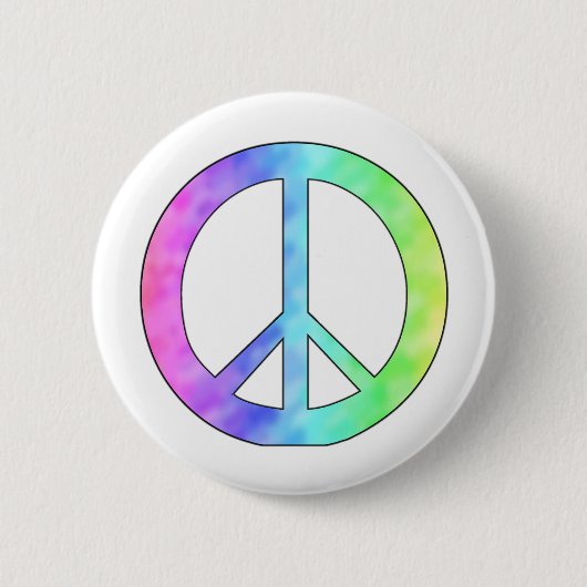 Pastellfriedenszeichen Button (Vorderseite)