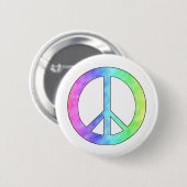 Pastellfriedenszeichen Button (Vorne & Hinten)