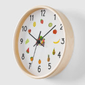 “Pastellfrucht-Küchenuhr – Dekorative Wanduhr (Winkel)