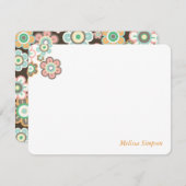 Pastellgänseblümchen-Blumen-Blüten-Baby-Dusche Dankeskarte (Vorne/Hinten)