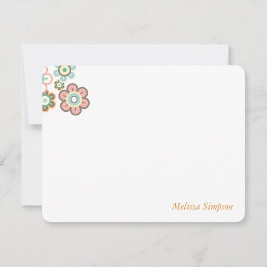 Pastellgänseblümchen-Blumen-Blüten-Baby-Dusche Dankeskarte (Vorderseite)