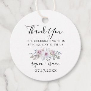 Pastellgarten Blumenhochzeit Danke Geschenkanhänger