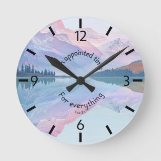 Pastellgebirge der Wall-Uhr mit Biverse Runde Wanduhr