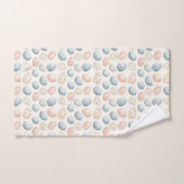 Pastellgeflecht Ostereier Muster Badhandtuch Set (Handtuch)