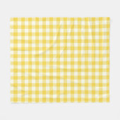 Pastellgelb Gingham Büffel Karo Karomuster Fleecedecke (Vorderseite (Horizontal))