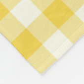 Pastellgelb Gingham Büffel Karo Karomuster Fleecedecke (Ecke)