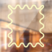 Pastellgelb, Niedlicher Wavy Line-Rechteck-Spiegel Fensteraufkleber (Blatt 2)