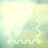 Pastellgelb, Niedlicher Wavy Line-Rechteck-Spiegel Fensteraufkleber (Blatt 3)