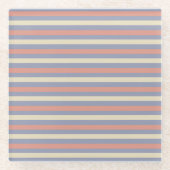 Pastellgelb, orange und blau glasuntersetzer (Vorderseite)