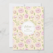 Pastellgelb Rosa Brautparty Boho Arch Einladung (Rückseite)