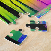 Pastellgelb und rosa verzauberter Wald Puzzle (Seite)