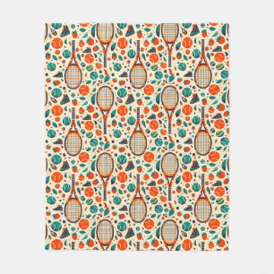 Pastellgelb 🎾Vintage Tennis Delight🎾 Fleecedecke