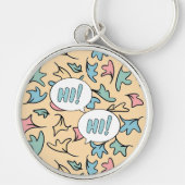 Pastellgelbe Blätter Schlüsselanhänger (Vorne)