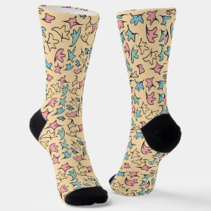 Pastellgelbe Blätter Socken
